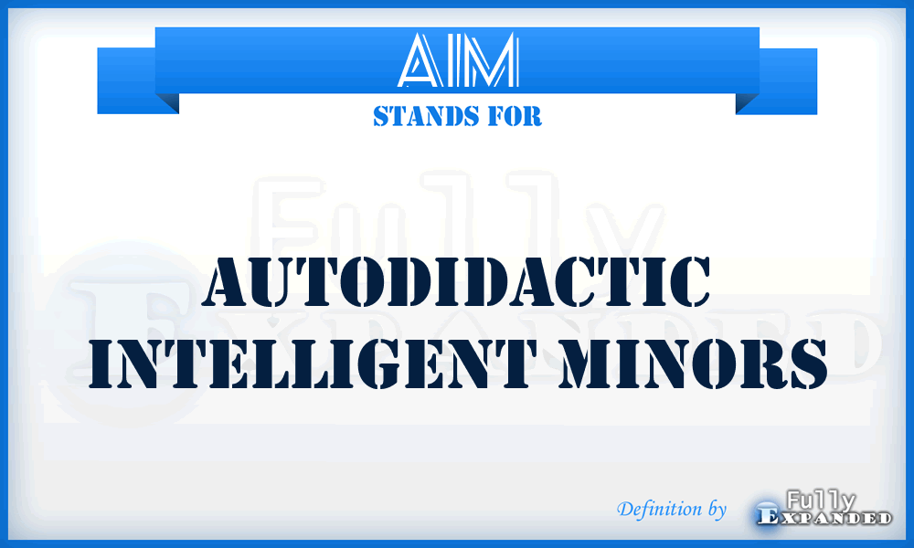 AIM - Autodidactic Intelligent Minors