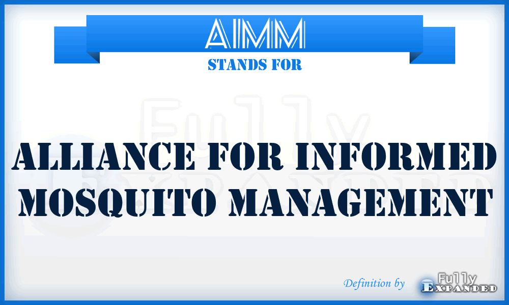 AIMM - Alliance For Informed Mosquito Management