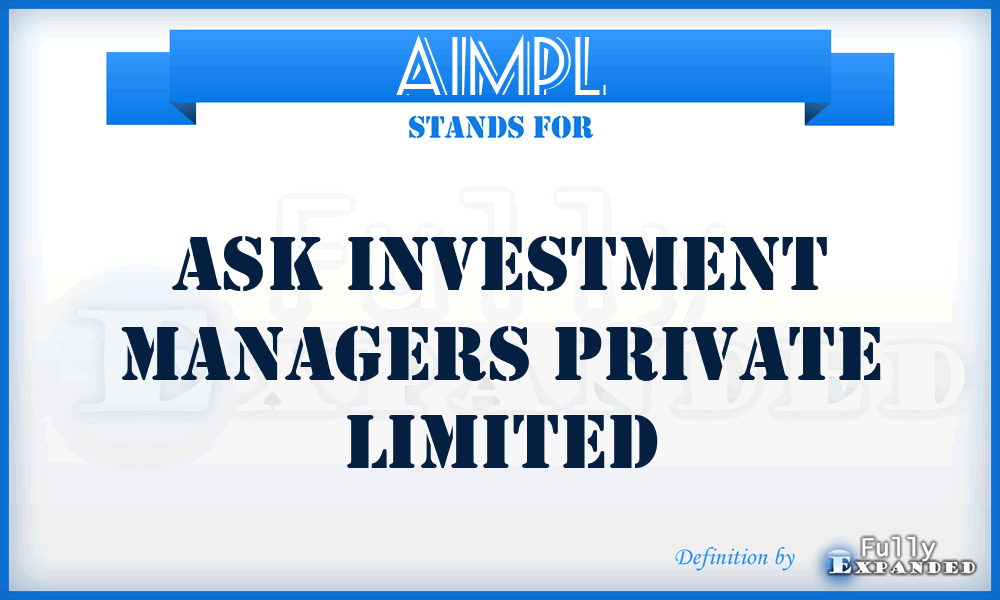 AIMPL - Ask Investment Managers Private Limited