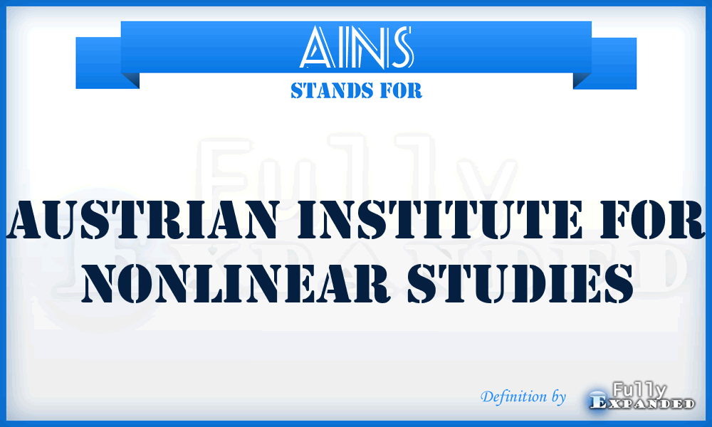AINS - Austrian Institute for Nonlinear Studies