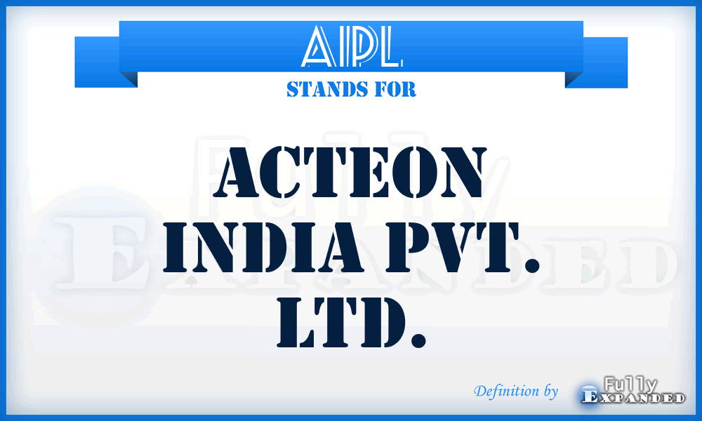 AIPL - Acteon India Pvt. Ltd.