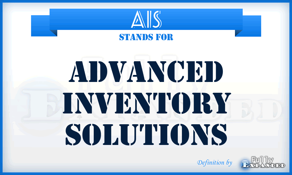 AIS - Advanced Inventory Solutions