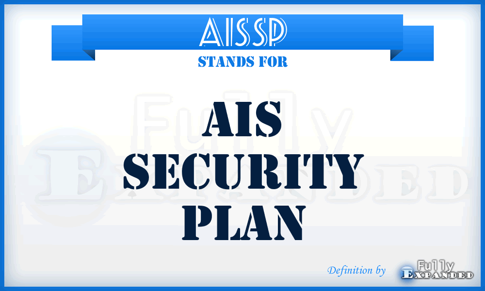 AISSP - AIS security plan