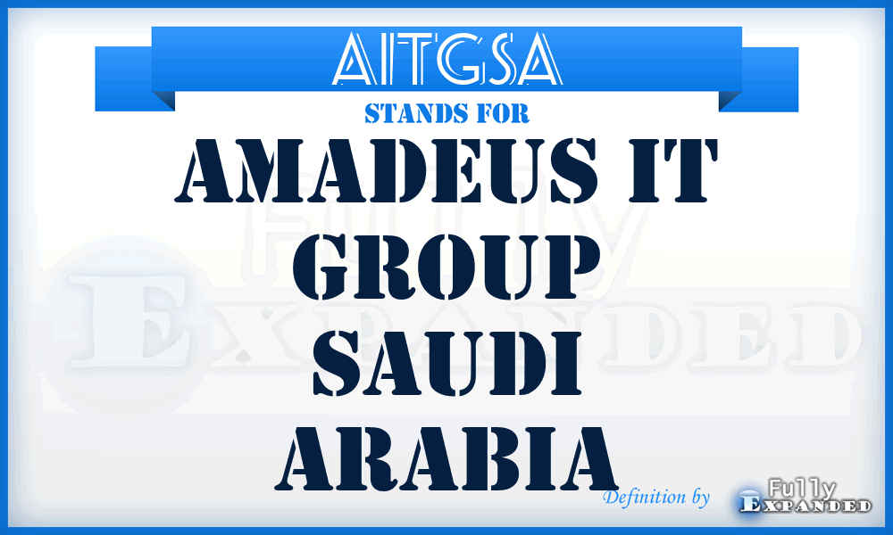 AITGSA - Amadeus IT Group Saudi Arabia