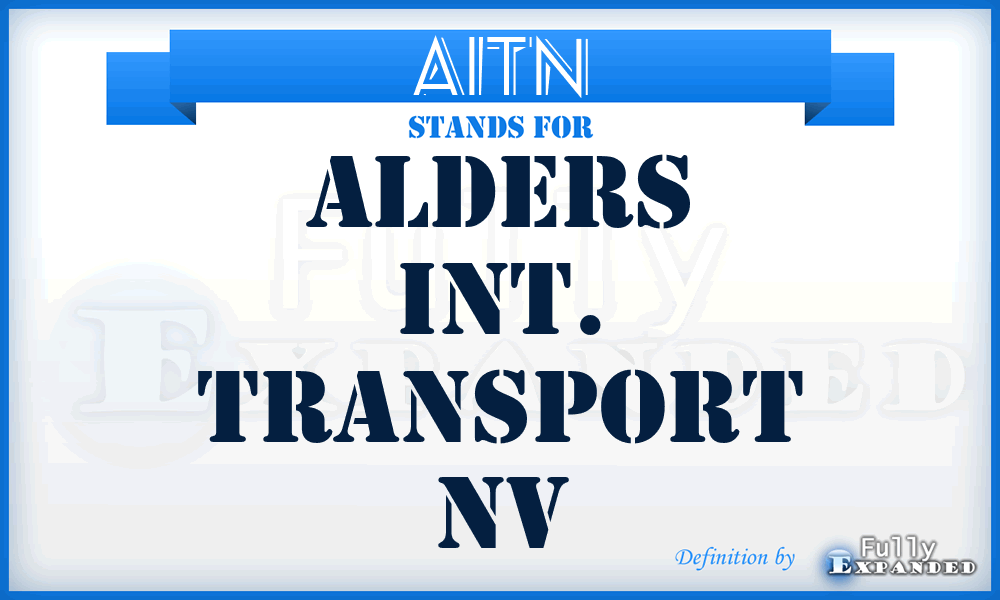 AITN - Alders Int. Transport Nv