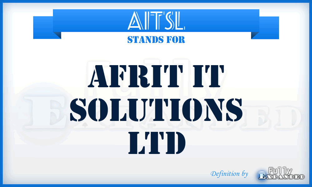 AITSL - Afrit IT Solutions Ltd