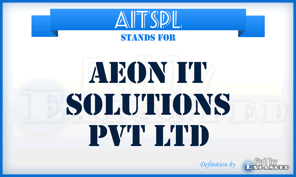 AITSPL - Aeon IT Solutions Pvt Ltd