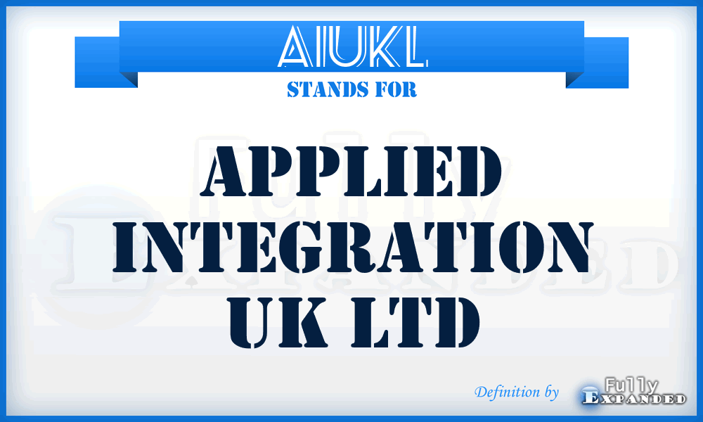 AIUKL - Applied Integration UK Ltd
