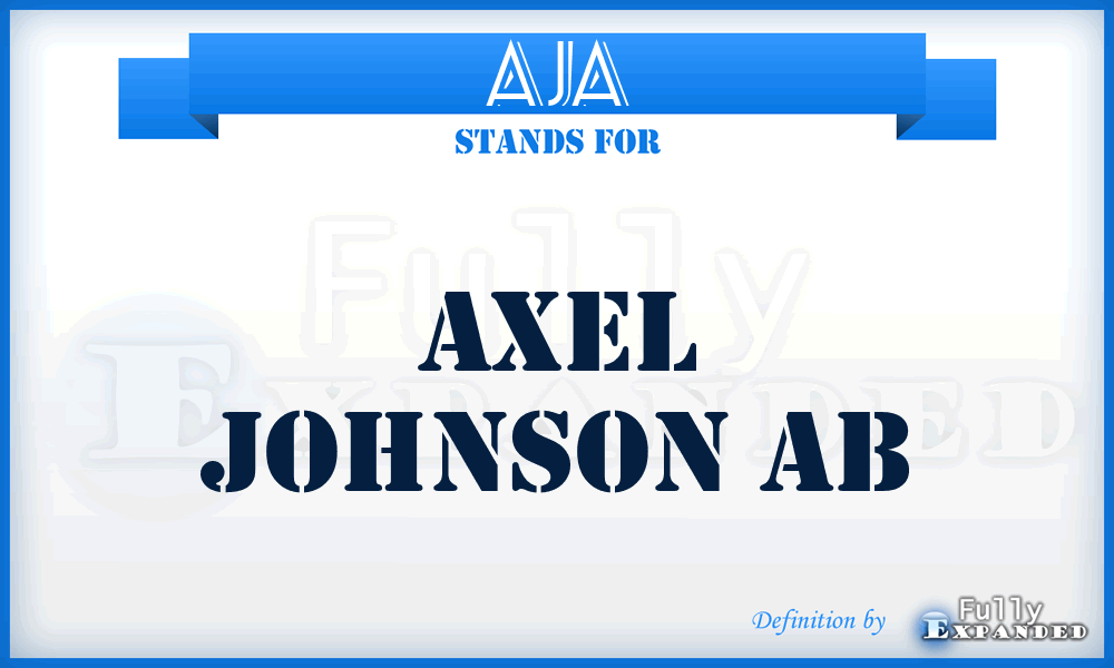 AJA - Axel Johnson Ab