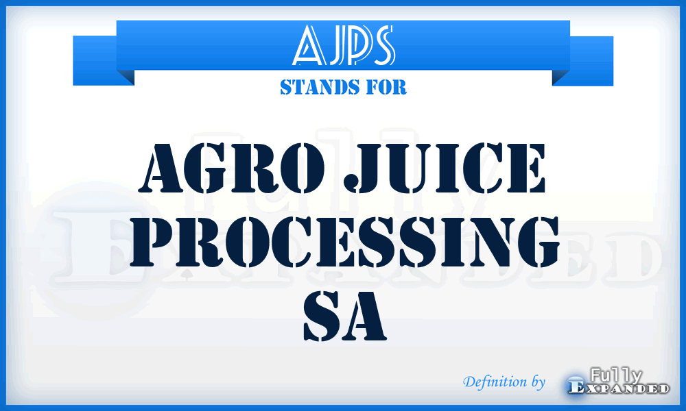 AJPS - Agro Juice Processing Sa