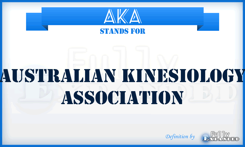 AKA - Australian Kinesiology Association
