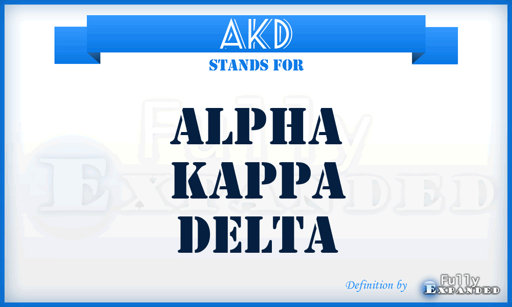 AKD - Alpha Kappa Delta