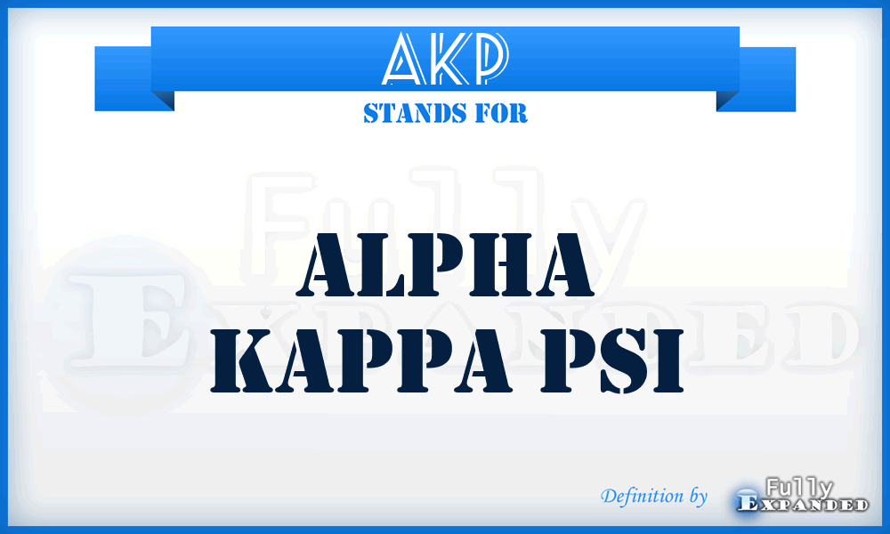 AKP - Alpha Kappa Psi
