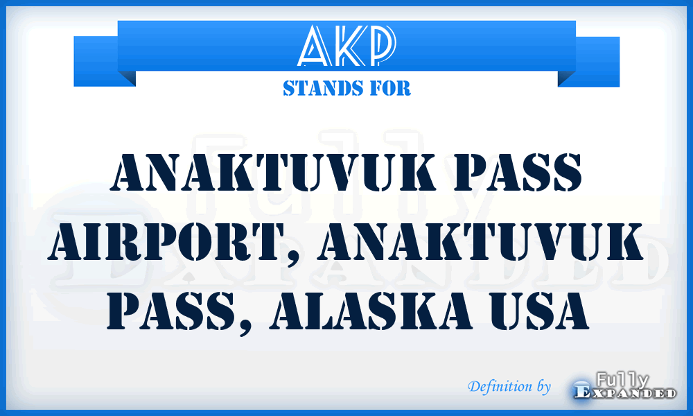 AKP - Anaktuvuk Pass Airport, Anaktuvuk Pass, Alaska USA