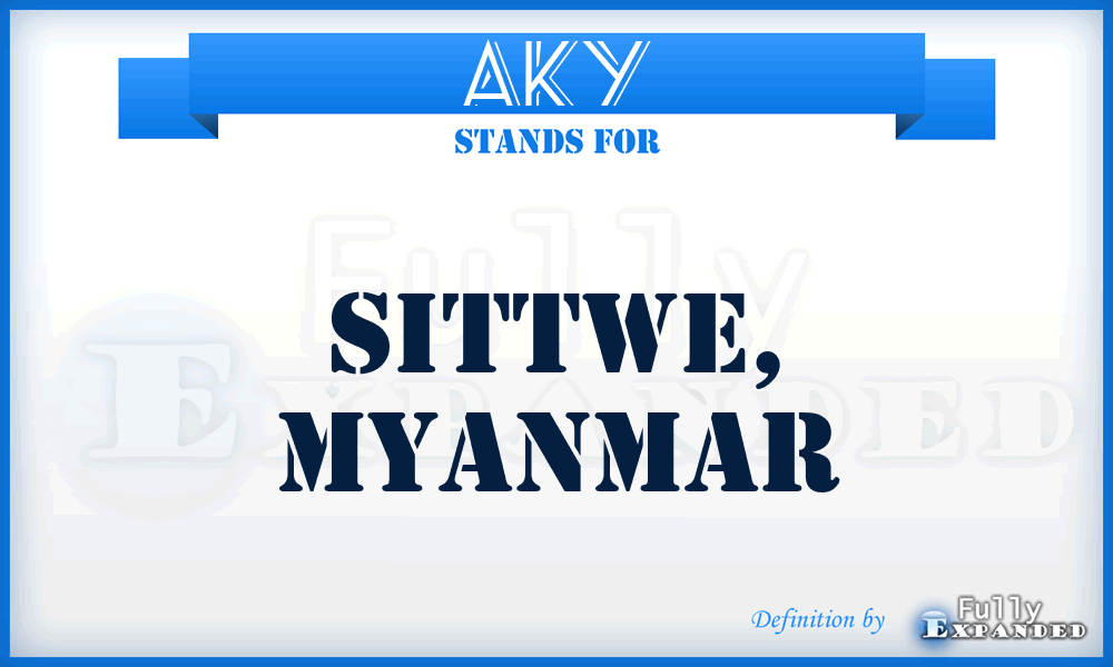 AKY - Sittwe, Myanmar
