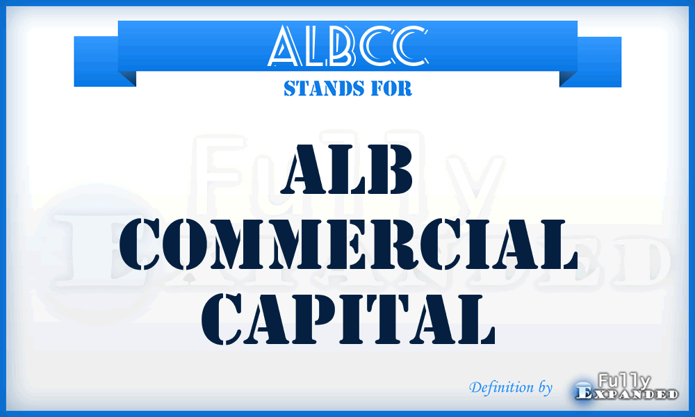 ALBCC - ALB Commercial Capital