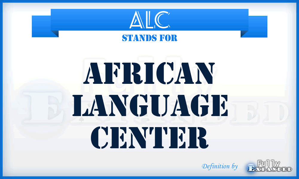 ALC - African Language Center