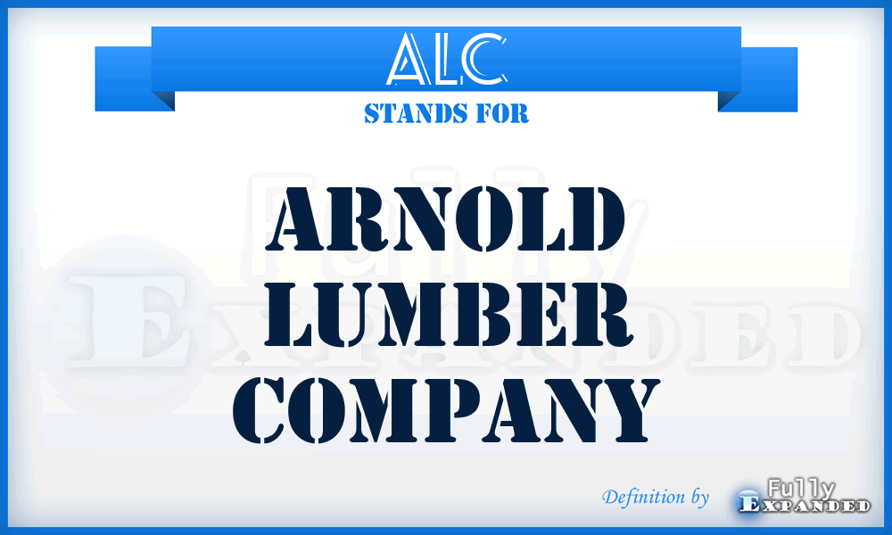 ALC - Arnold Lumber Company