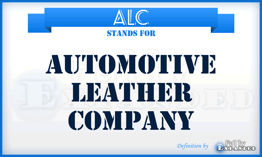 ALC - Automotive Leather Company