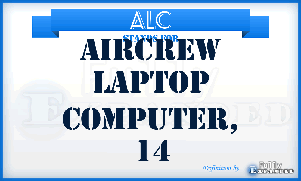 ALC - aircrew laptop computer, 14