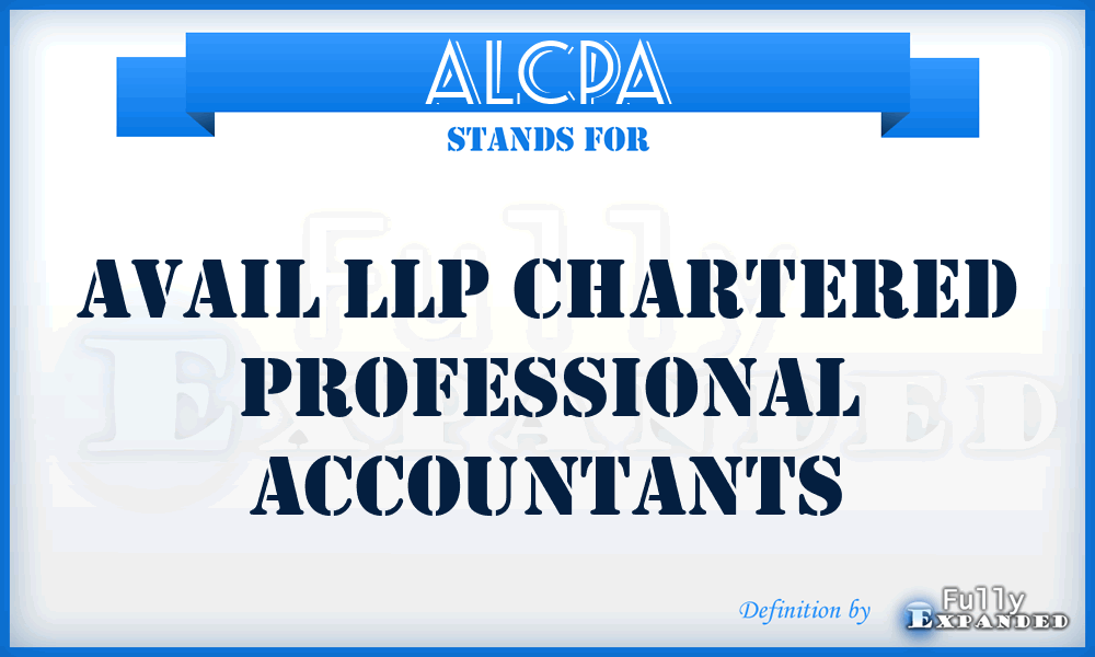 ALCPA - Avail LLP Chartered Professional Accountants