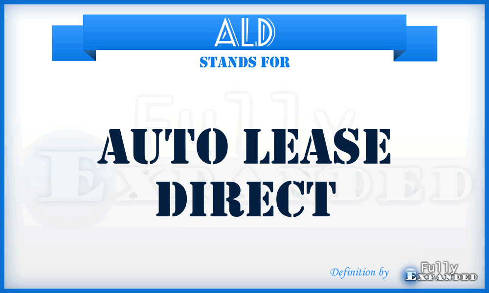 ALD - Auto Lease Direct