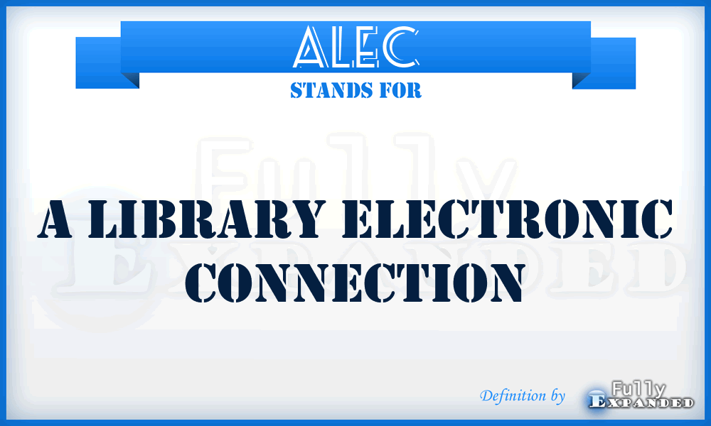 ALEC - A Library Electronic Connection