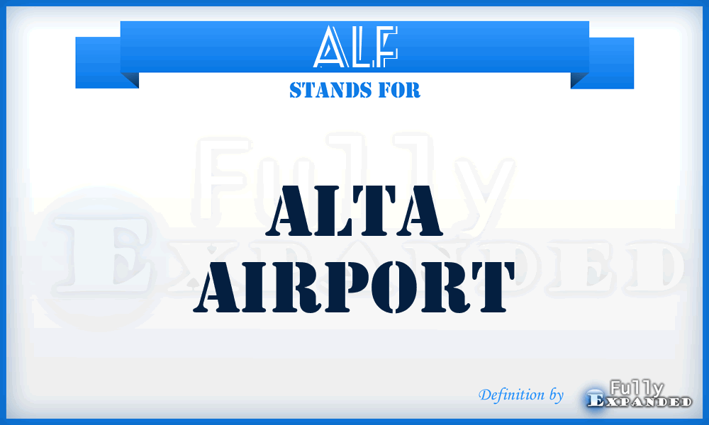 ALF - Alta airport