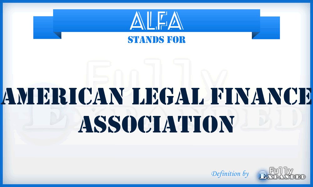 ALFA - American Legal Finance Association