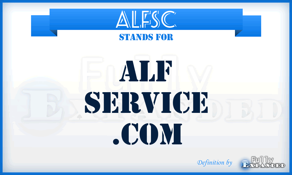 ALFSC - ALF Service .Com