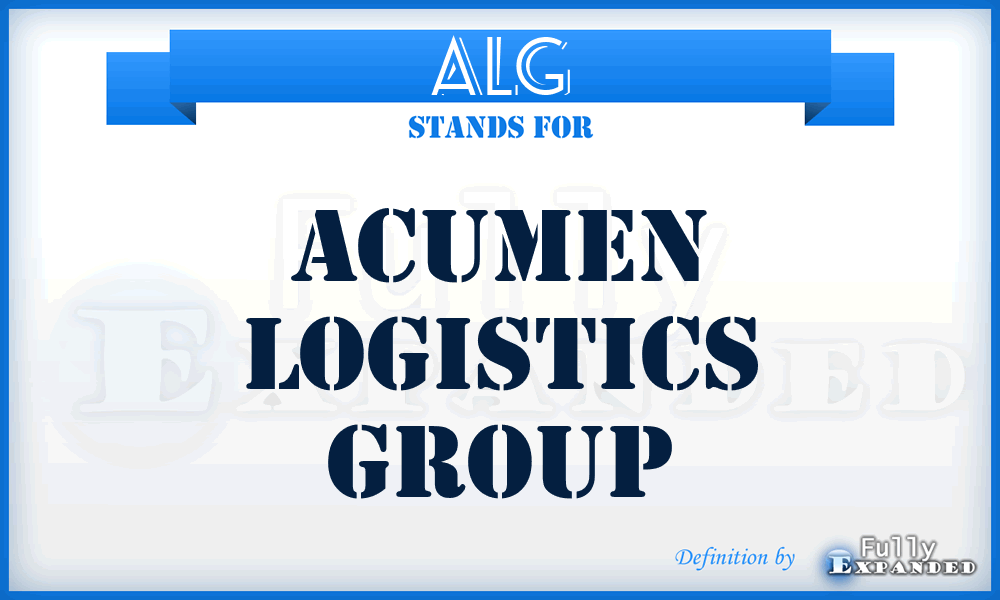 ALG - Acumen Logistics Group