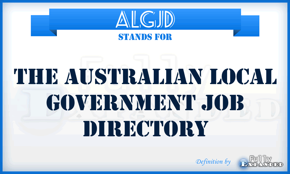 ALGJD - The Australian Local Government Job Directory