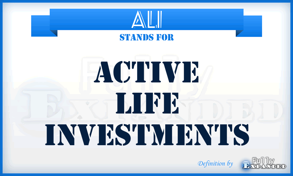ALI - Active Life Investments