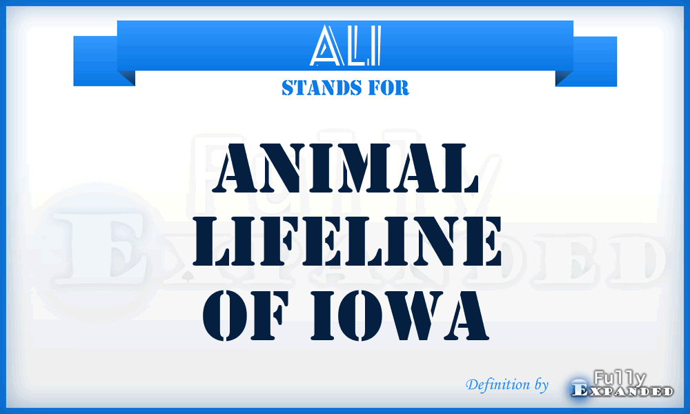 ALI - Animal Lifeline of Iowa