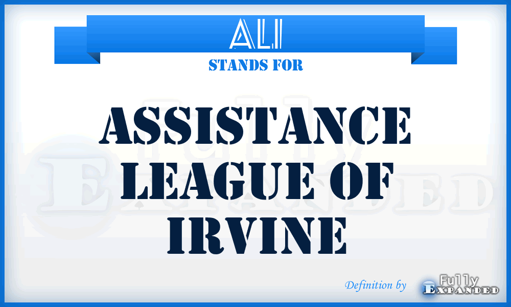 ALI - Assistance League of Irvine