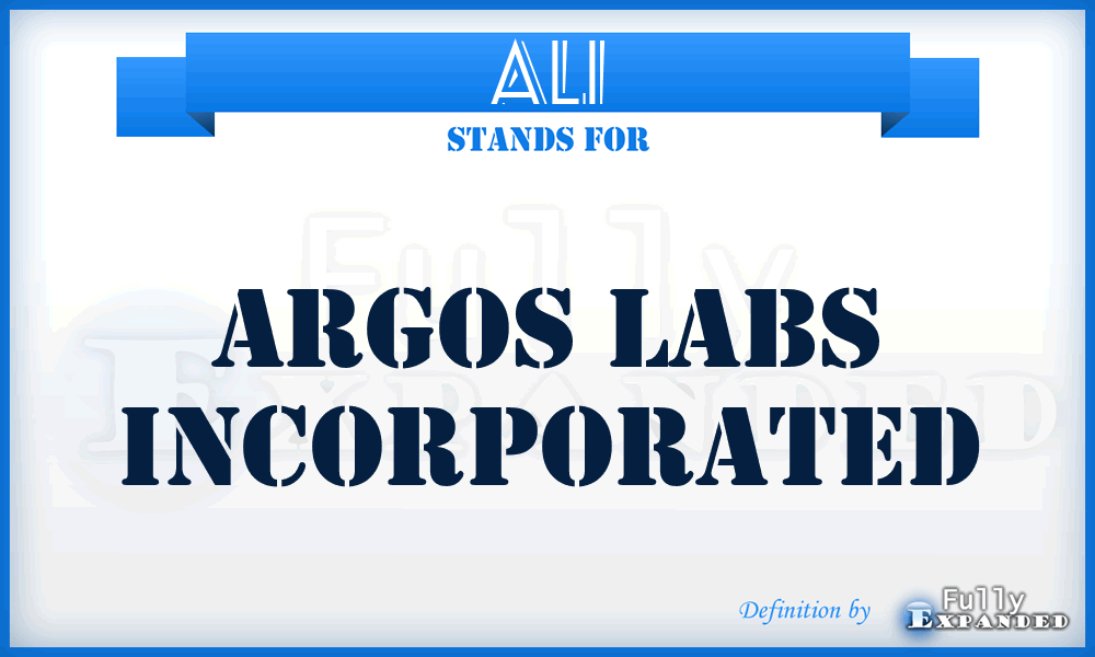 ALI - Argos Labs Incorporated