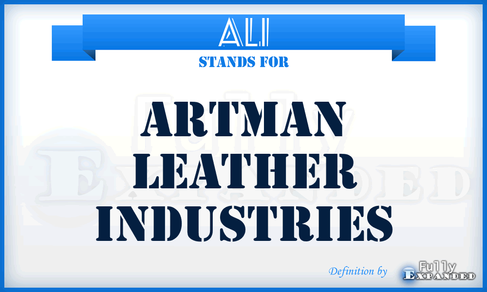 ALI - Artman Leather Industries