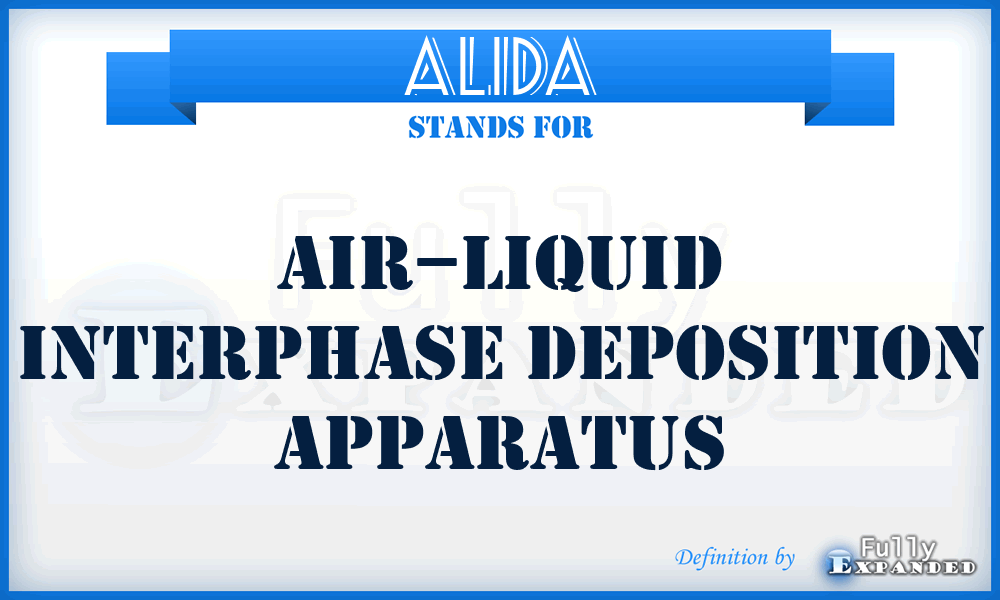 ALIDA - air–liquid interphase deposition apparatus