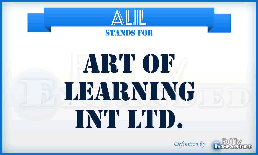 ALIL - Art of Learning Int Ltd.