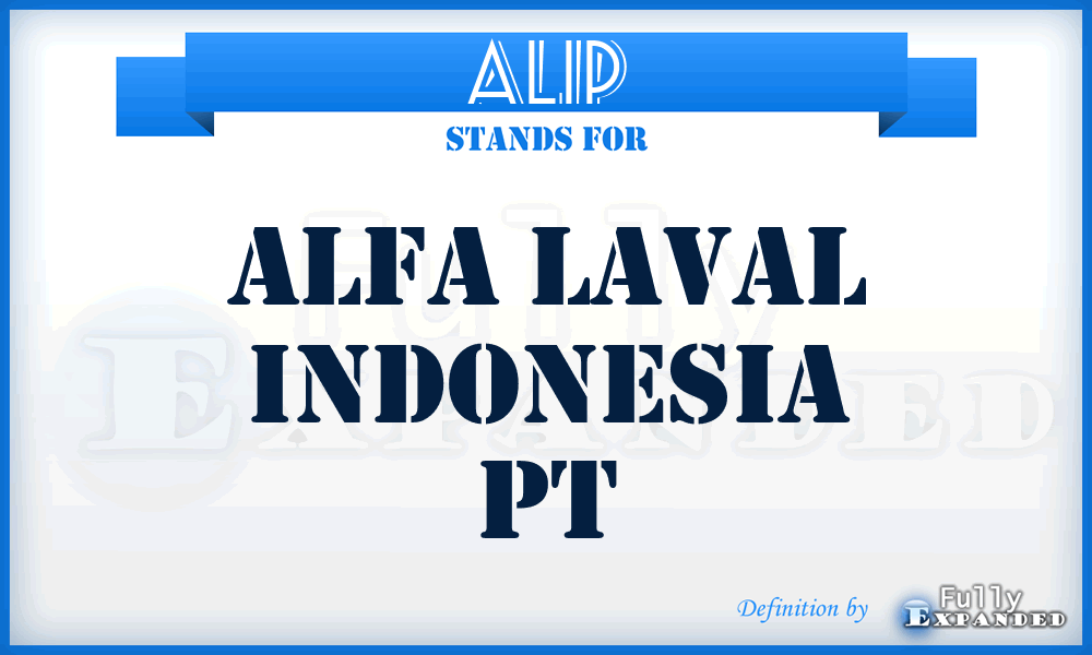 ALIP - Alfa Laval Indonesia Pt