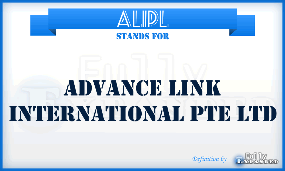 ALIPL - Advance Link International Pte Ltd