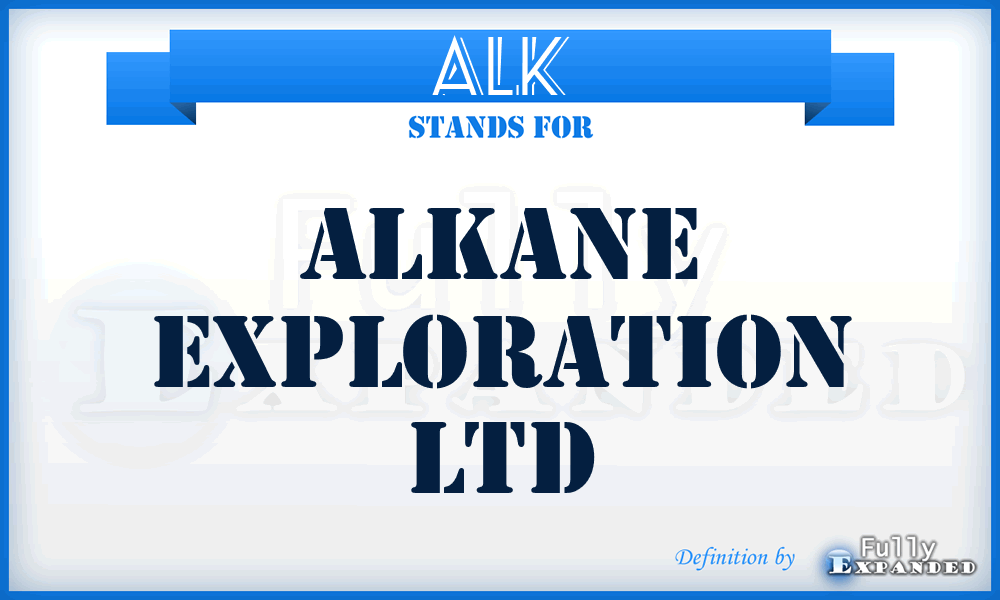 ALK - Alkane Exploration Ltd
