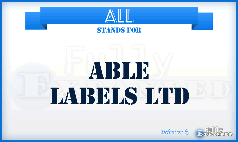 ALL - Able Labels Ltd