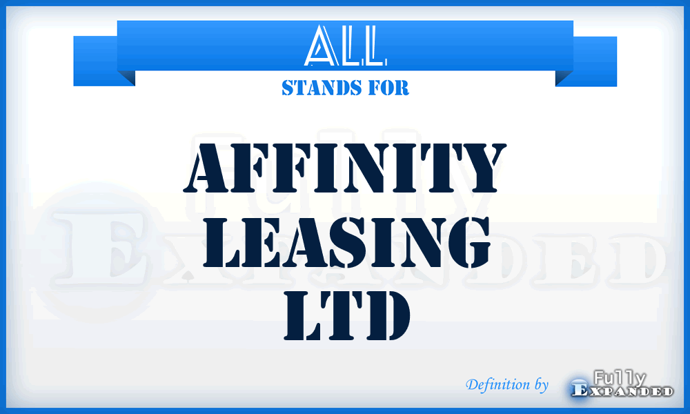 ALL - Affinity Leasing Ltd