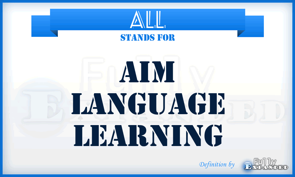 ALL - Aim Language Learning