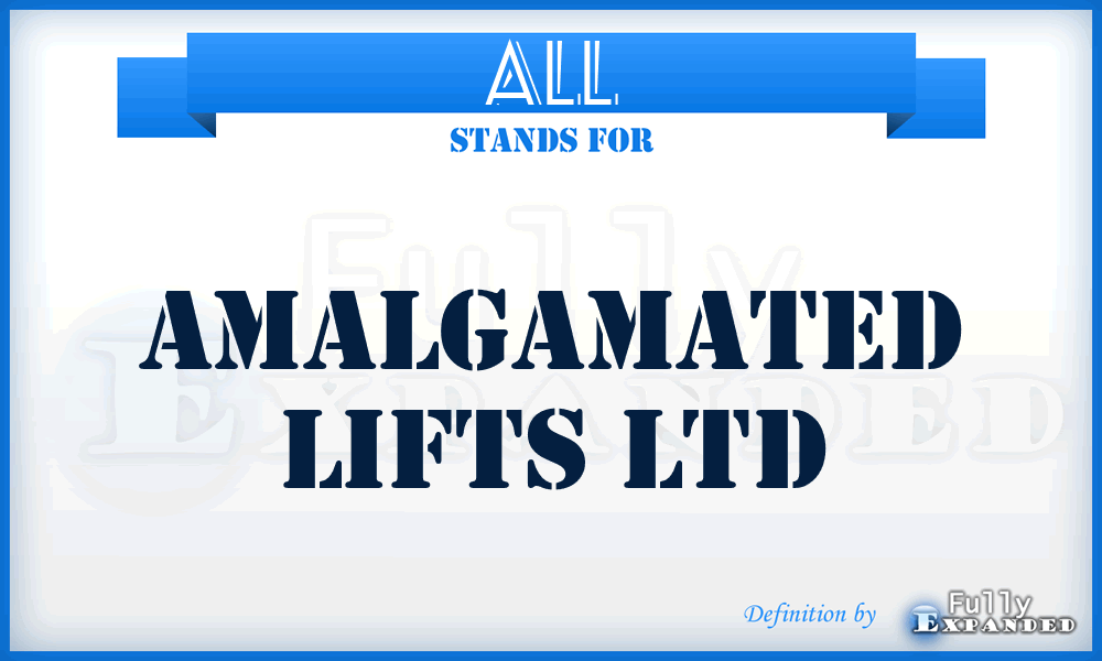 ALL - Amalgamated Lifts Ltd