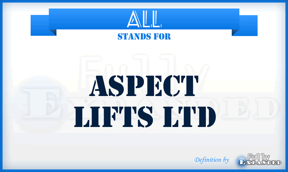 ALL - Aspect Lifts Ltd