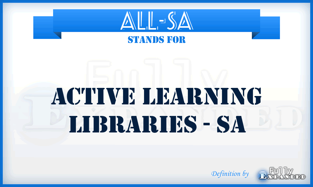 ALL-SA - Active Learning Libraries - SA