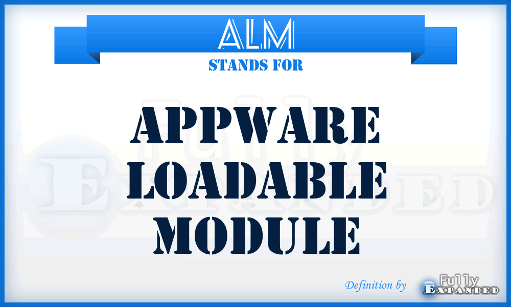 ALM - Appware Loadable Module