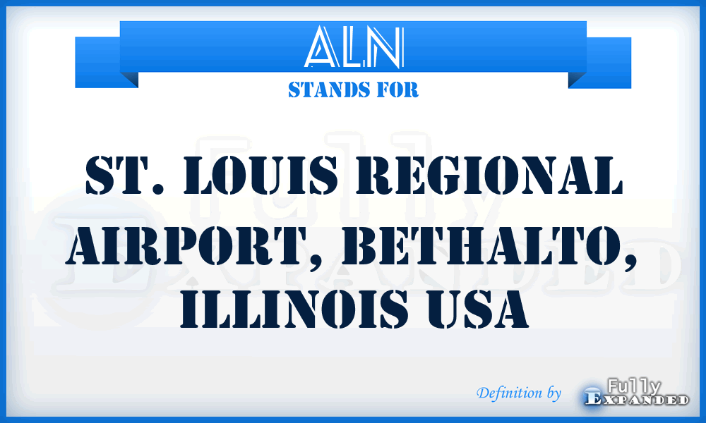 ALN - St. Louis Regional Airport, Bethalto, Illinois USA